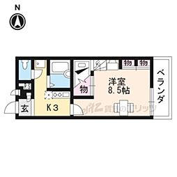 JR東海道・山陽本線 瀬田駅 徒歩22分の賃貸アパート 3階1Kの間取り