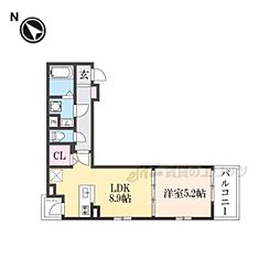 フォルトゥーナ 1LDKの間取図画像