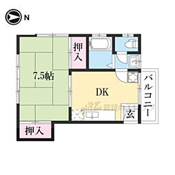 ハイツ・アルファ 1階1DKの間取り