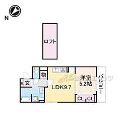 ベルジェ 1LDKの間取図画像