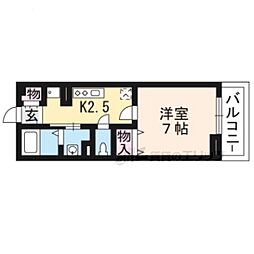JR東海道・山陽本線 能登川駅 徒歩13分の賃貸アパート 2階1Kの間取り