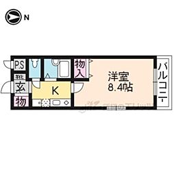 KYOMANSION 1Kの間取図画像