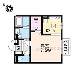 エスポワールTAYA ワンルームの間取図画像