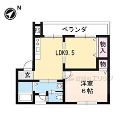 グランコートビワコ 1LDKの間取図画像