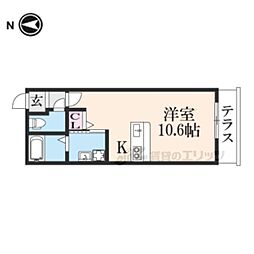 仮)メゾン草津本陣 ワンルームの間取図画像