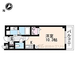 フィールドロード2 ワンルームの間取図画像