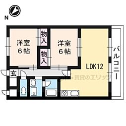 コンフォーレT1 2LDKの間取図画像