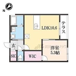 Kapolei 1LDKの間取図画像