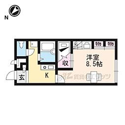 レオパレスグロウアーク 1Kの間取図画像