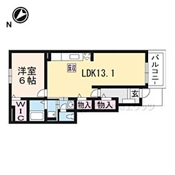 サピーハーモニー富士見1 1LDKの間取図画像