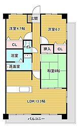 アーサー宗像リベックス 3LDKの間取図画像