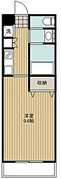エトワールＡＳＡＯ 3階1Kの間取り