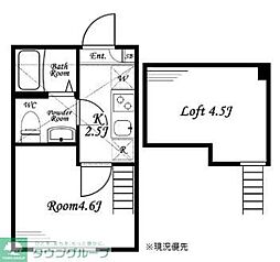 小田急小田原線 向ヶ丘遊園駅 徒歩7分の賃貸アパート 1階1Kの間取り