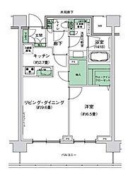 東急田園都市線 梶が谷駅 徒歩1分の賃貸マンション 4階1LDKの間取り