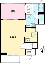 小田急小田原線 成城学園前駅 徒歩15分の賃貸アパート 1階1LDKの間取り