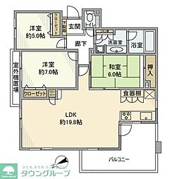 セブンフォレストヒルオークコート 3LDKの間取図画像