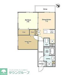 グラン・バレーナ 1SDKの間取図画像