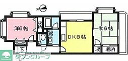 ローズサティ・マリエ 2DKの間取図画像