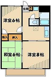 アメニティFM・B棟 3Kの間取図画像