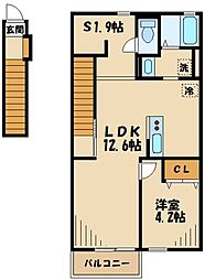 DuraCasa根光2 1SLDKの間取図画像