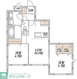 Charme 2LDKの間取図画像