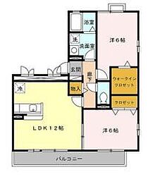 ソフィア2 2LDKの間取図画像