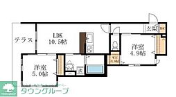 スリジエ多摩川 2LDKの間取図画像