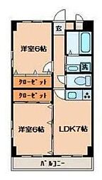 エムエスビル 2DKの間取図画像