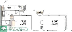 ロコティーダ武蔵中原 1LDKの間取図画像