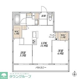 (仮称)千代ケ丘9丁目メゾン 2LDKの間取図画像