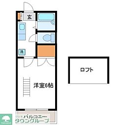 グリーンヒル向ヶ丘 1Kの間取図画像
