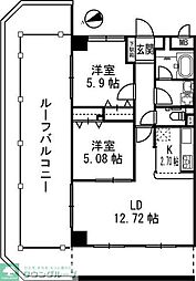 REARCOMFORT 2LDKの間取図画像