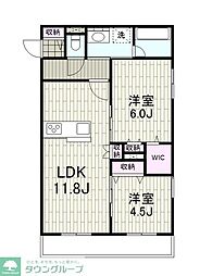 ラ カーザ ドルチェ 2LDKの間取図画像