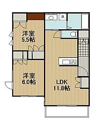 MOKKBASE 2LDKの間取図画像