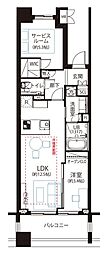 マジェスティハウス新宿御苑パークナード 1SLDKの間取図画像