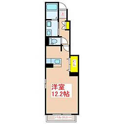 カーサ西田 ワンルームの間取図画像