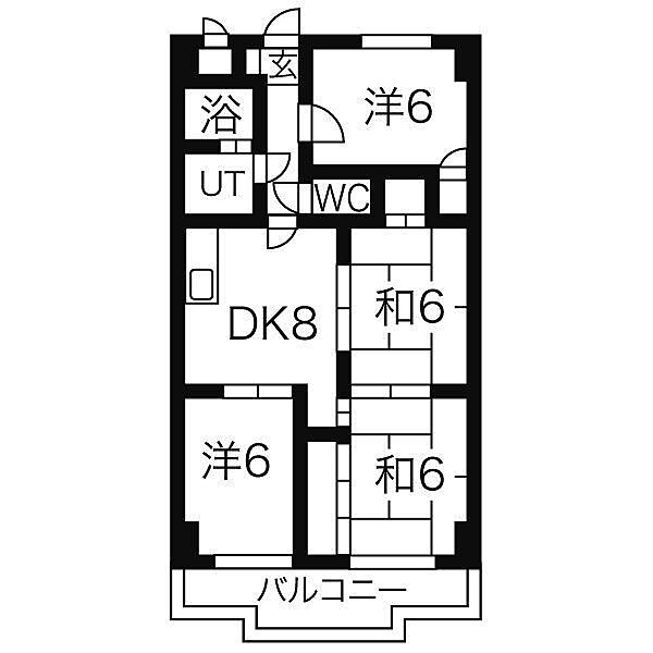 伊藤ビル ｜愛知県名古屋市千種区春岡1丁目(賃貸マンション4DK・3階・69.30㎡)の写真 その2