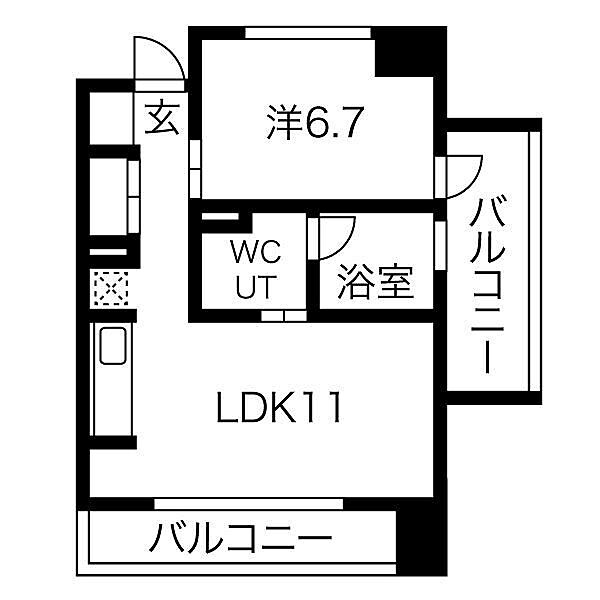 白川公園パークマンション ｜愛知県名古屋市中区栄2丁目(賃貸マンション1LDK・6階・43.27㎡)の写真 その2