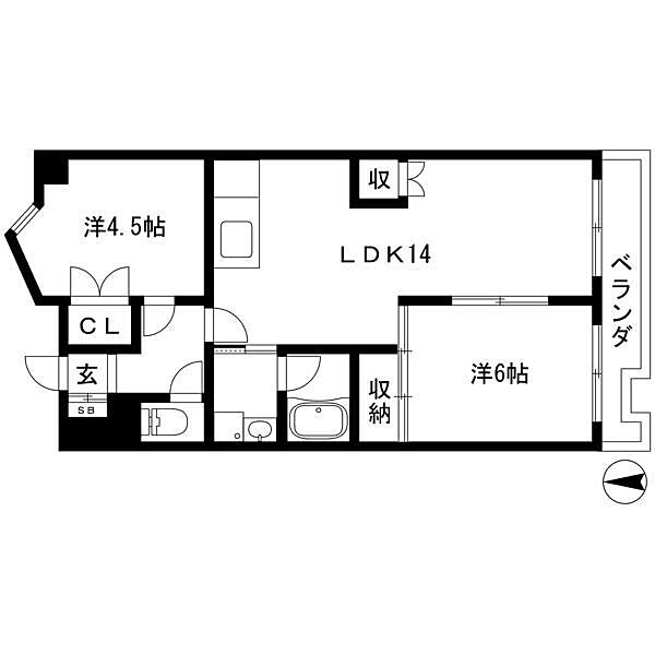 ラ・メゾン伊藤 ｜愛知県名古屋市中区金山5丁目(賃貸マンション2LDK・6階・59.00㎡)の写真 その2