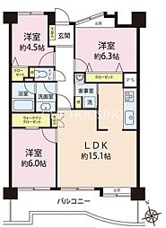 コスモさがみ野 3LDKの間取図画像