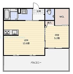 LIVELIFE春日1 1LDKの間取図画像