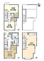 東京メトロ日比谷線 広尾駅 徒歩13分の賃貸マンション 1階2SLDKの間取り