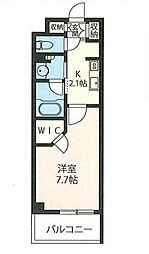 都営大江戸線 牛込柳町駅 徒歩3分の賃貸マンション 1階1Kの間取り