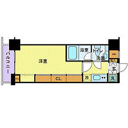 京王井の頭線 神泉駅 徒歩1分の賃貸マンション 2階1Kの間取り