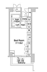 東急東横線 代官山駅 徒歩3分の賃貸マンション 2階ワンルームの間取り