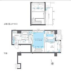 東京メトロ日比谷線 広尾駅 徒歩11分の賃貸マンション 6階1LDKの間取り