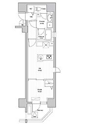 東京メトロ副都心線 北参道駅 徒歩3分の賃貸マンション 8階1LDKの間取り