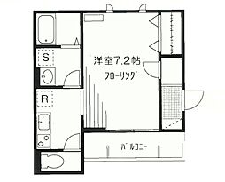 JR総武線 大久保駅 徒歩3分の賃貸マンション 1階1Kの間取り