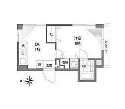 京王井の頭線 神泉駅 徒歩10分の賃貸マンション 3階1DKの間取り
