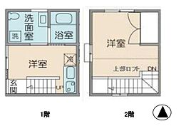JR総武線 大久保駅 徒歩12分の賃貸アパート 1階1DKの間取り